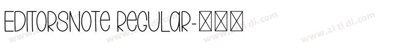 EditorsNote Regular字体转换